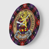 Clan Brown Crest over Tartan Grote Klok (Hoek)
