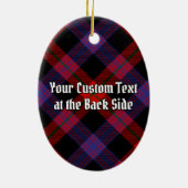 Clan Brown Crest over Tartan Keramisch Ornament (Achterkant)