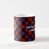 Clan Brown Crest over Tartan Koffiemok (Center)