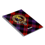 Clan Brown Crest over Tartan Notitieboek (Rechterzijde)