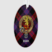 Clan Brown Crest over Tartan Ornament (voorkant)