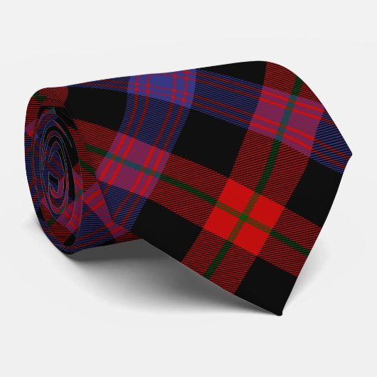 Clan Brown Crest over Tartan Stropdas (Opgerold)