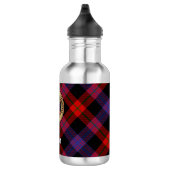 Clan Brown Crest over Tartan Waterfles (Rechts)