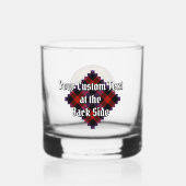 Clan Brown Crest over Tartan Whisky Glas (Achterkant)