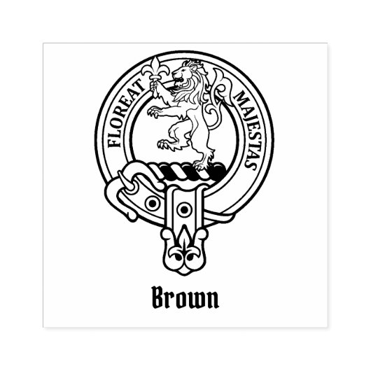 Clan Brown Crest Rubberstempel (Afrduk)