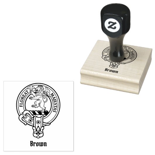 Clan Brown Crest Rubberstempel (Gestempeld)