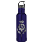 Clan Brown Crest & Schotse distel Waterfles (Voorkant)