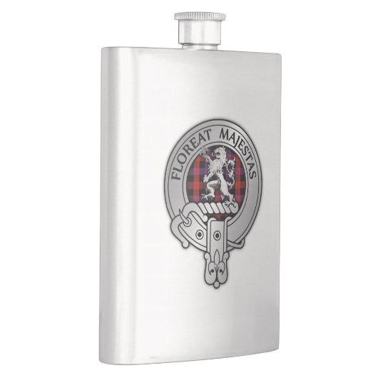 Clan Brown Crest & Tartan Flacon (Rechts)