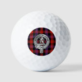 Clan Brown Crest & Tartan Golfballen (Voorkant)