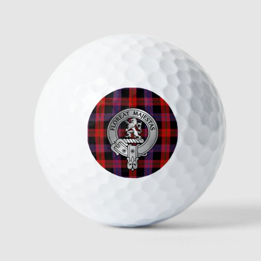 Clan Brown Crest & Tartan Golfballen (Voorkant)