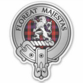 Clan Brown Crest & Tartan Sticker (Voorkant)