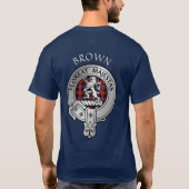 Clan Brown Crest & Tartan T-shirt (Achterkant)
