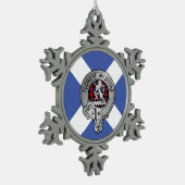 Clan Brown Crest & Tartan Tin Sneeuwvlok Ornament (Links)