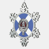 Clan Brown Crest & Tartan Tin Sneeuwvlok Ornament (Rechts)