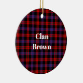 Clan Brown Modern Tartan Keramisch Ornament (Rechts)