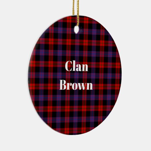 Clan Brown Modern Tartan Keramisch Ornament (Rechts)