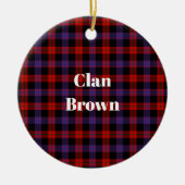 Clan Brown Modern Tartan Keramisch Ornament (Voorkant)