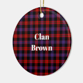 Clan Brown Modern Tartan Keramisch Ornament (Links)