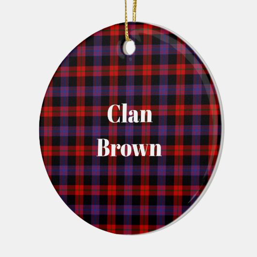 Clan Brown Modern Tartan Keramisch Ornament (Links)