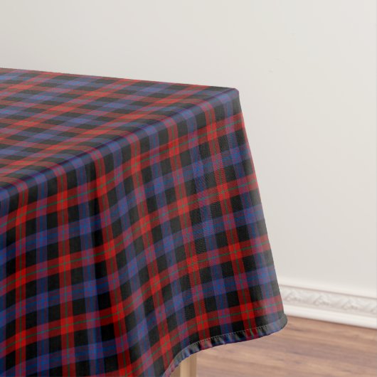 Clan Brown Red en Royal Blue Schotse Tartan Tafelkleed (Voorbeeld)