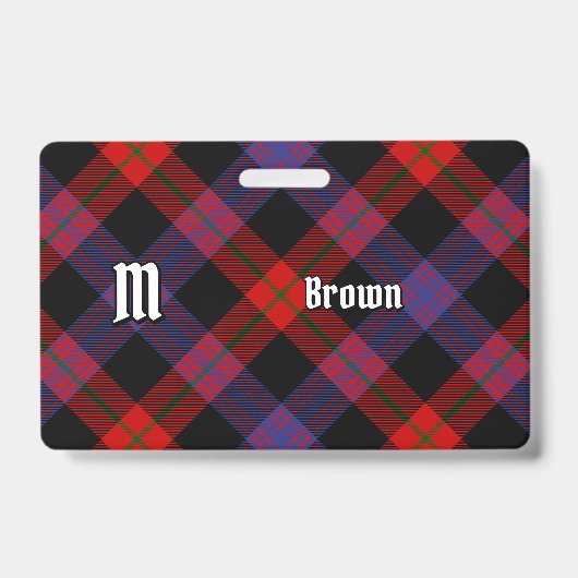 Clan Brown Tartan Badge (Voorzijde)