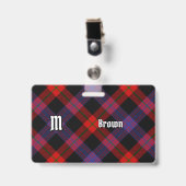 Clan Brown Tartan Badge (Voorzijde met clip)