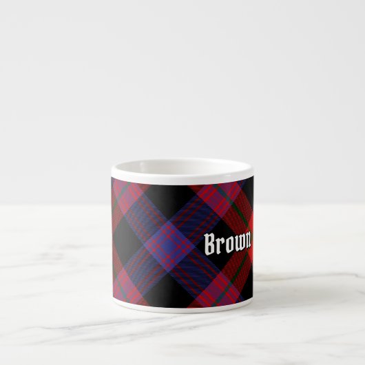 Clan Brown Tartan Espresso Kop (Voorkant)