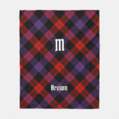 Clan Brown Tartan Fleece Deken (Voorkant)