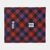 Clan Brown Tartan Fleece Deken (Voorkant (Horizontaal))
