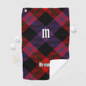 Clan Brown Tartan Golfhanddoek (Insitu)