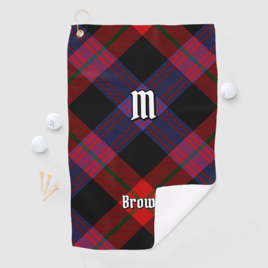 Clan Brown Tartan Golfhanddoek (Insitu)