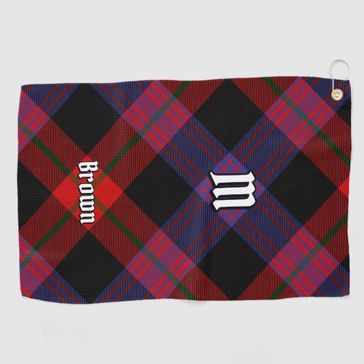 Clan Brown Tartan Golfhanddoek (Horizontaal)
