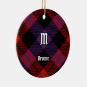 Clan Brown Tartan Keramisch Ornament (Rechts)