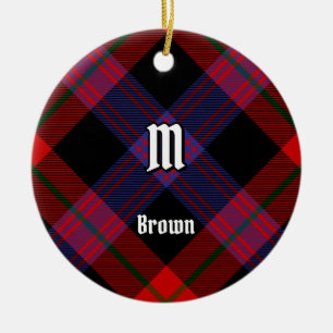 Clan Brown Tartan Keramisch Ornament