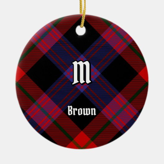 Clan Brown Tartan Keramisch Ornament (Voorkant)