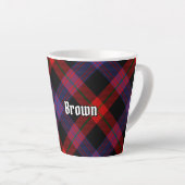 Clan Brown Tartan Latte Mok (Rechterhoek)