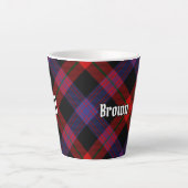 Clan Brown Tartan Latte Mok (Voorkant)