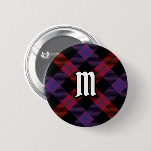 Clan Brown Tartan Ronde Button 5,7 Cm (Voorkant /achterkant)