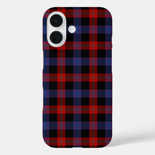 Clan Brown Tartan Royal Blue en Red Pset Case-Mate iPhone Case (Achterkant)