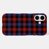 Clan Brown Tartan Royal Blue en Red Pset Case-Mate iPhone Case (Achterkant (horizontaal))