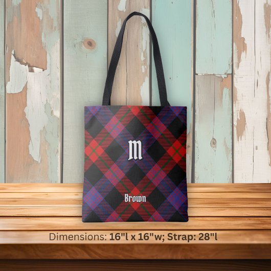 Clan Brown Tartan Tote Bag