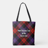 Clan Brown Tartan Tote Bag (Achterkant)
