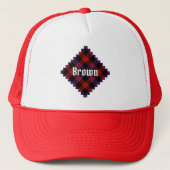 Clan Brown Tartan Trucker Pet (Voorkant)