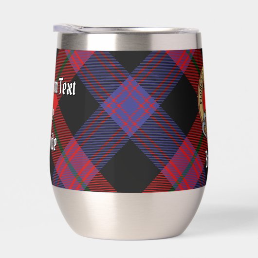 Clan Brown Wapen over Tartan (Rechts)