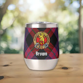 Clan Brown Wapen over Tartan