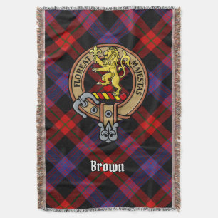 Clan Brown Wapen over Tartan Deken