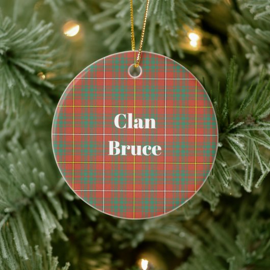 Clan Bruce Ancient Tartan Keramisch Ornament (Boom)