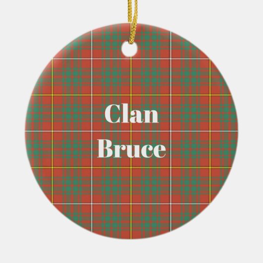 Clan Bruce Ancient Tartan Keramisch Ornament (Voorkant)