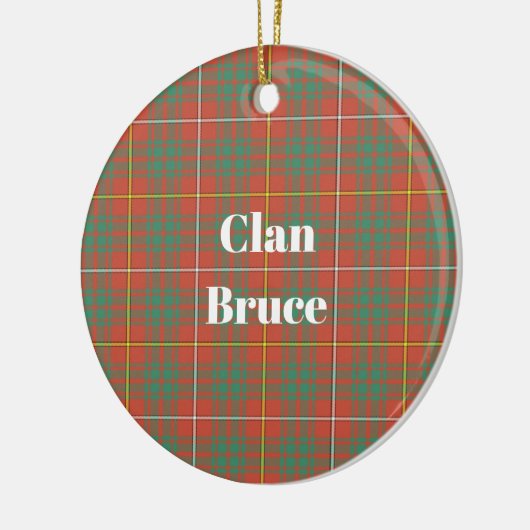 Clan Bruce Ancient Tartan Keramisch Ornament (Links)