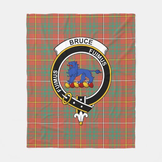 Clan Bruce Ancient Tartan Pset Fleece Deken (Voorkant)